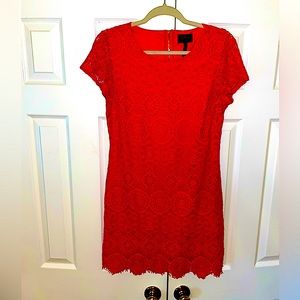 Coral lace dress